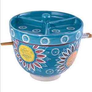 Blue Ramen Bowl Floral